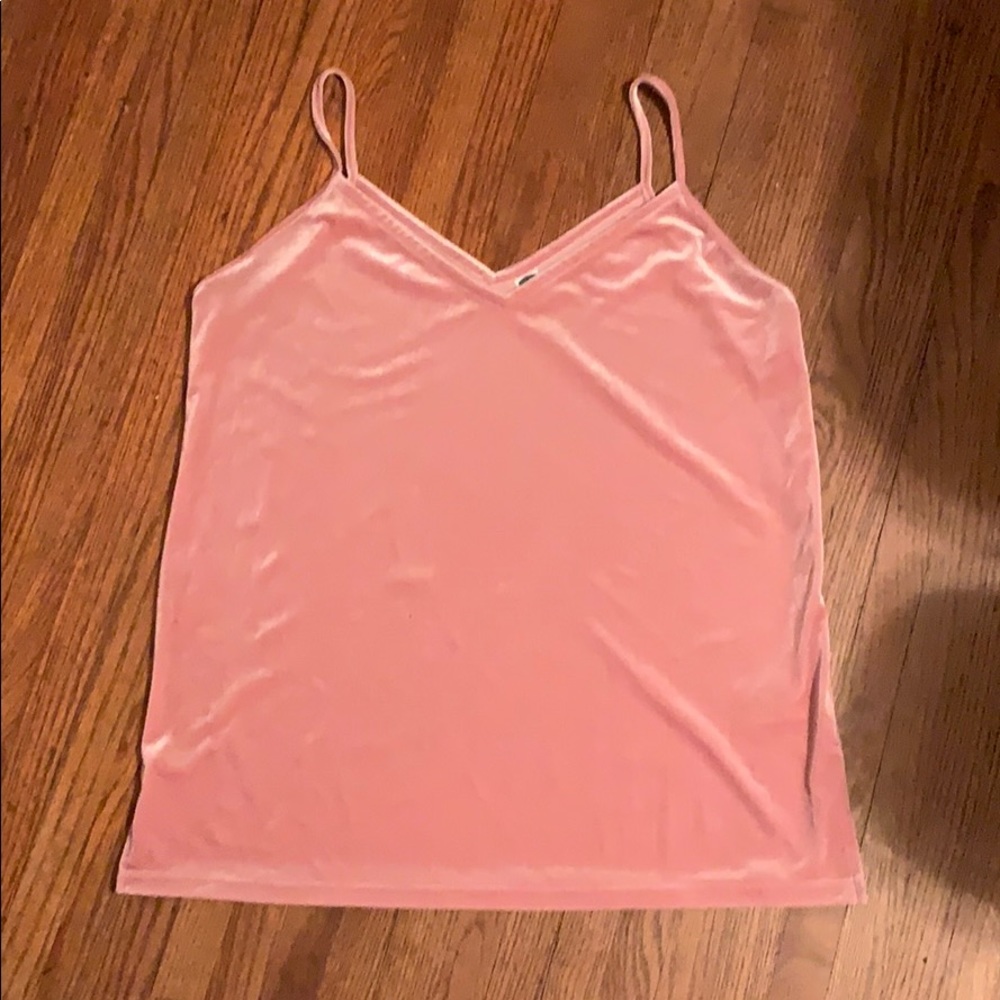 Light pink velvet cami